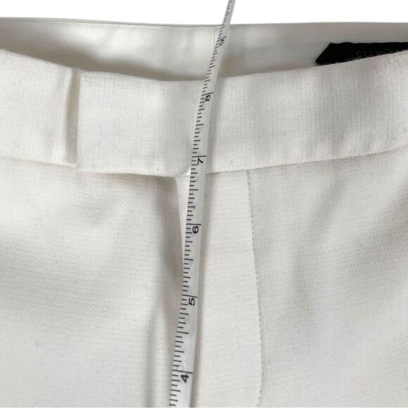 Club Monaco Collection Mid Rise Slim Fit White Trouser Pants Women’s Size 4 - Picture 7 of 10